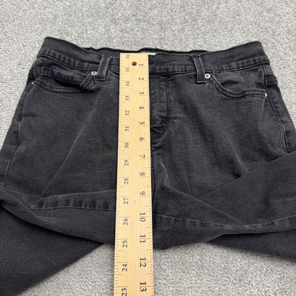 Levi's 548 Perfectly Slimming Capri Denim Jeans Womens 10 Black Cotton Stretch - Picture 13 of 15